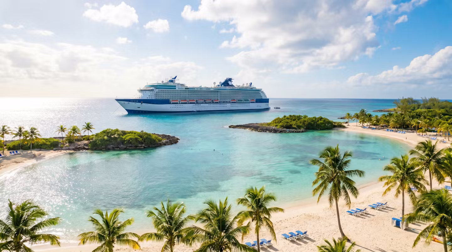 Cruiseschip op zee